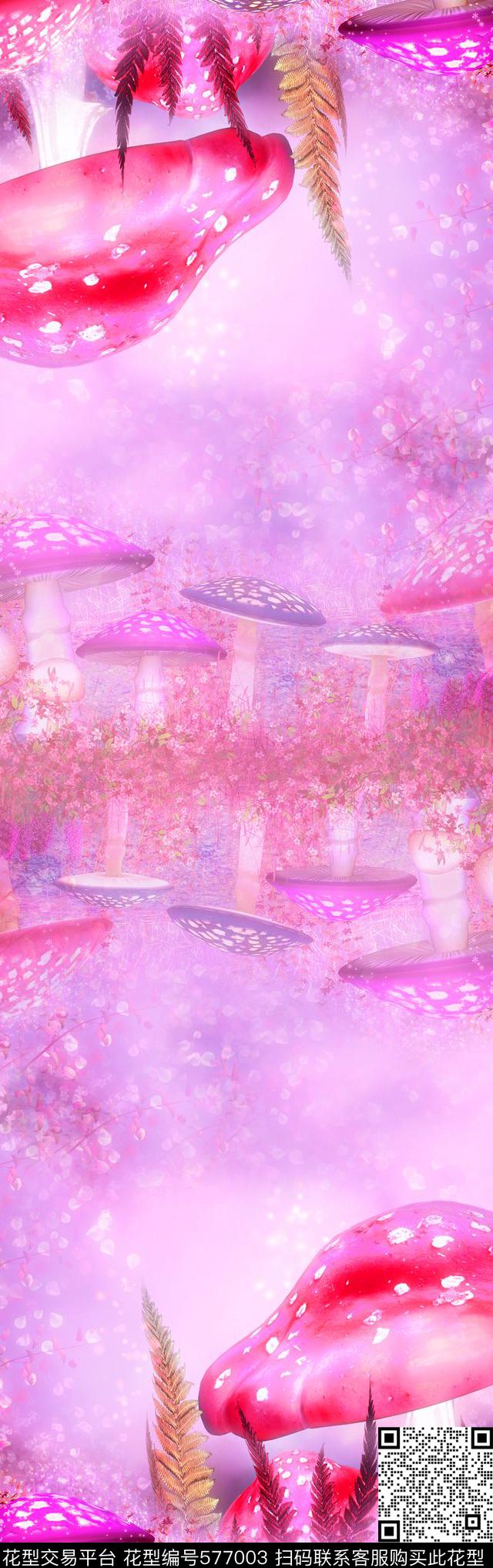 时尚潮流清新浪漫别致淡雅数码印花华亿平台下载（图片编号: 577003） - 瓦栏（Walan）