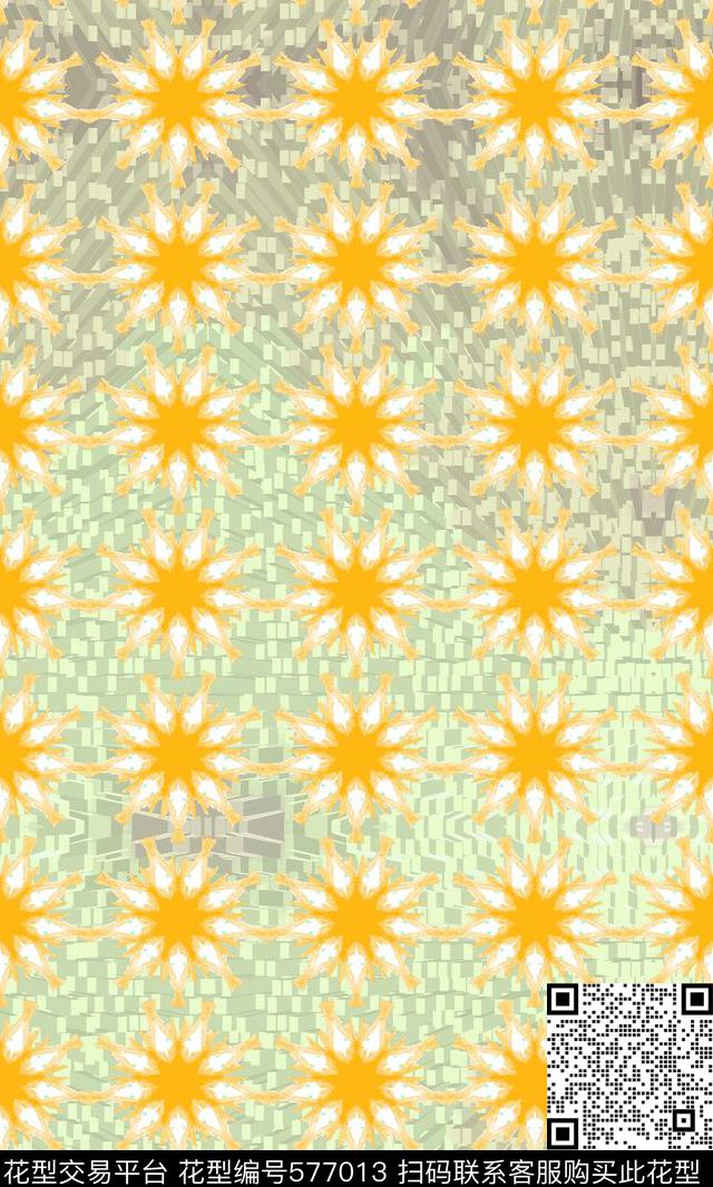 简约素雅立体几何底几何花卉传统印花华亿平台下载（图片编号: 577013） - 瓦栏（Walan）