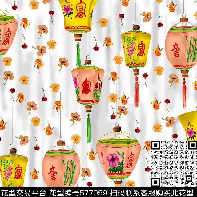 分色中国风民族风传统印花华亿平台下载（图片编号: 577059） - 瓦栏（Walan）