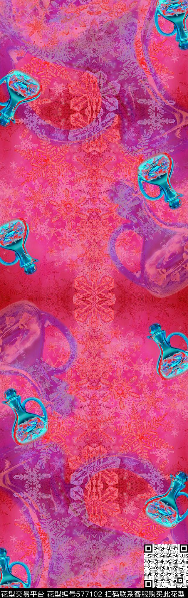 时尚潮流围巾个性数码印花华亿平台下载（图片编号: 577102） - 瓦栏（Walan）