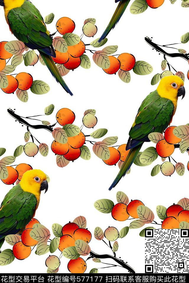 花鸟数码印花华亿平台下载（图片编号: 577177） - 瓦栏（Walan）