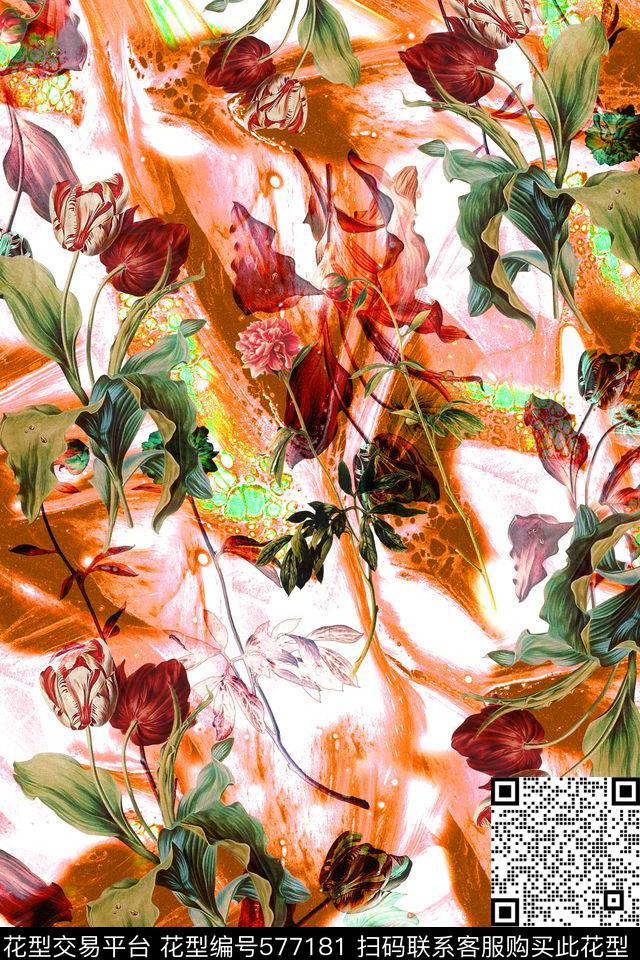 3D潮流大牌抽象数码印花华亿平台下载（图片编号: 577181） - 瓦栏（Walan）