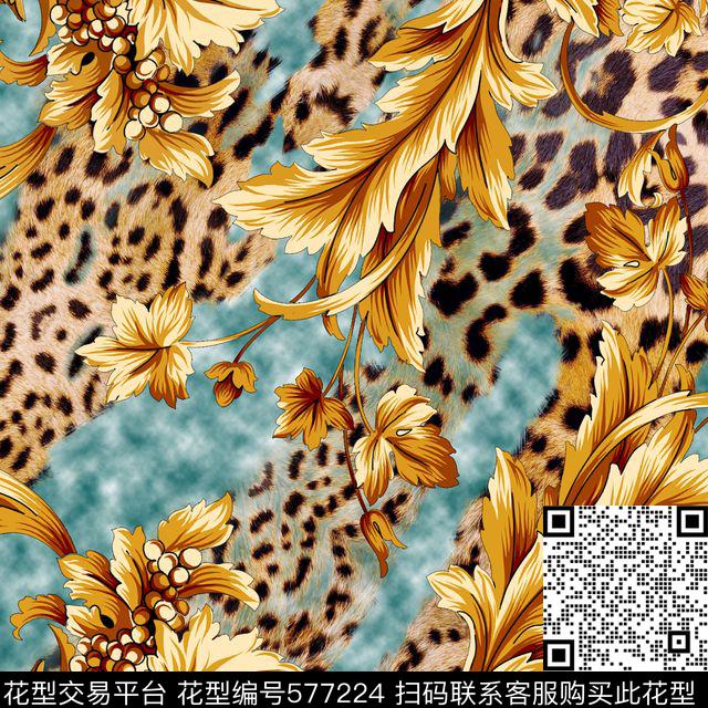 2016新华亿平台豹纹豹纹花纹数码印花华亿平台下载（图片编号: 577224） - 瓦栏（Walan）
