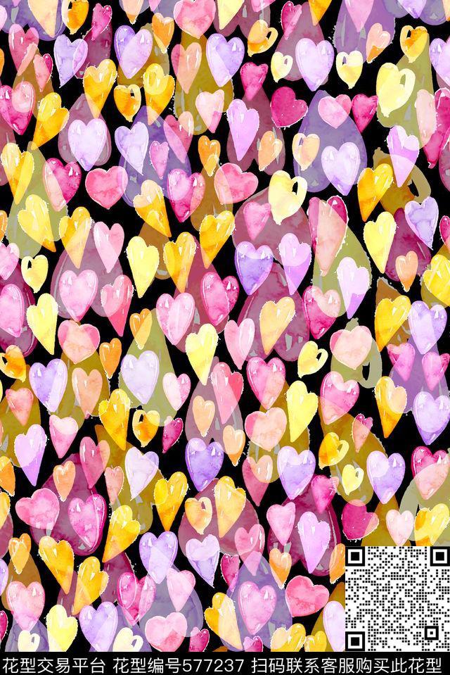 水彩七彩炫彩数码印花华亿平台下载（图片编号: 577237） - 瓦栏（Walan）