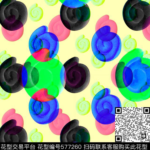 抽象几何幻想数码印花华亿平台下载（图片编号: 577260） - 瓦栏（Walan）