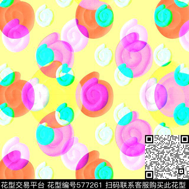 抽象幻想几何数码印花华亿平台下载（图片编号: 577261） - 瓦栏（Walan）