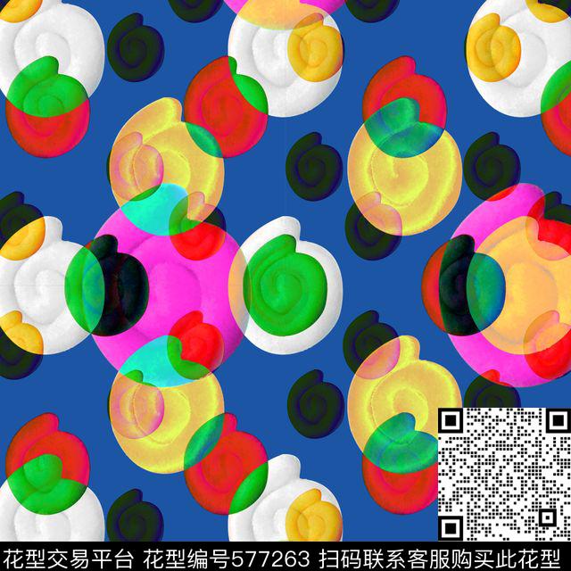 抽象几何幻想数码印花华亿平台下载（图片编号: 577263） - 瓦栏（Walan）