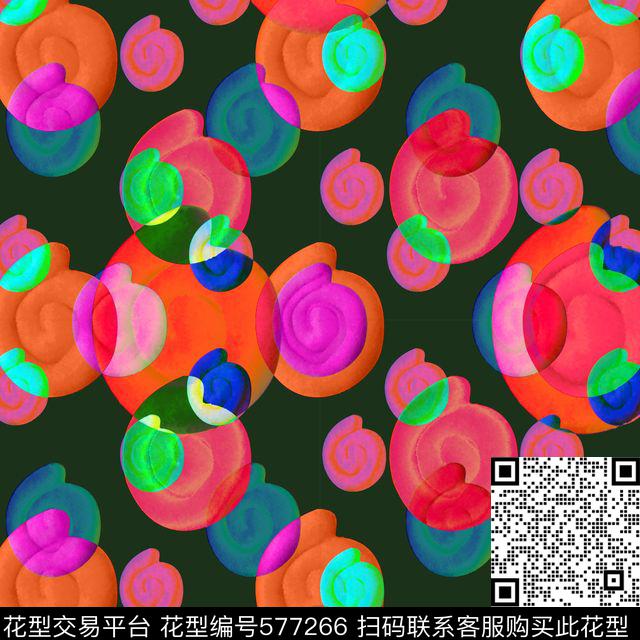 抽象几何幻想数码印花华亿平台下载（图片编号: 577266） - 瓦栏（Walan）