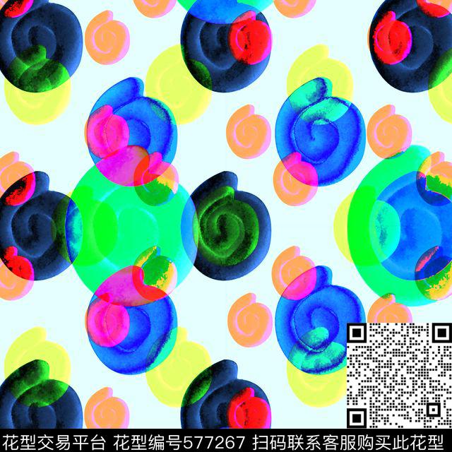 抽象几何幻想数码印花华亿平台下载（图片编号: 577267） - 瓦栏（Walan）