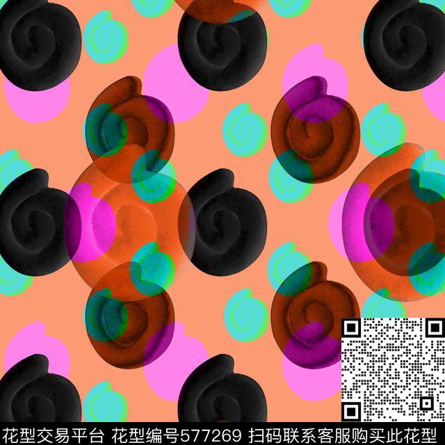 抽象几何幻想数码印花华亿平台下载（图片编号: 577269） - 瓦栏（Walan）