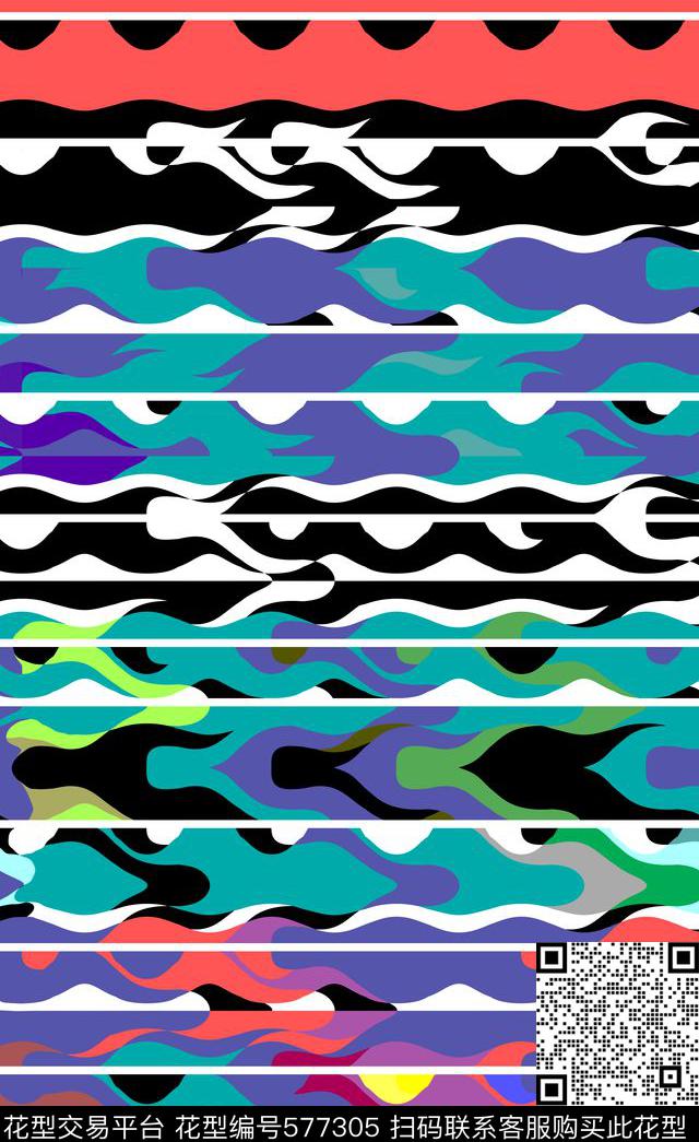 几何民族风条纹传统印花华亿平台下载（图片编号: 577305） - 瓦栏（Walan）