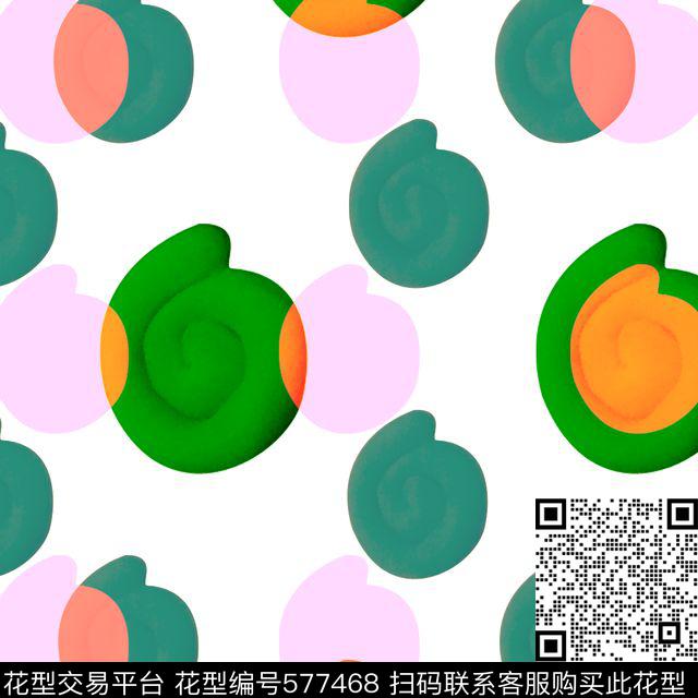 波普几何螺圈纹数码印花华亿平台下载（图片编号: 577468） - 瓦栏（Walan）