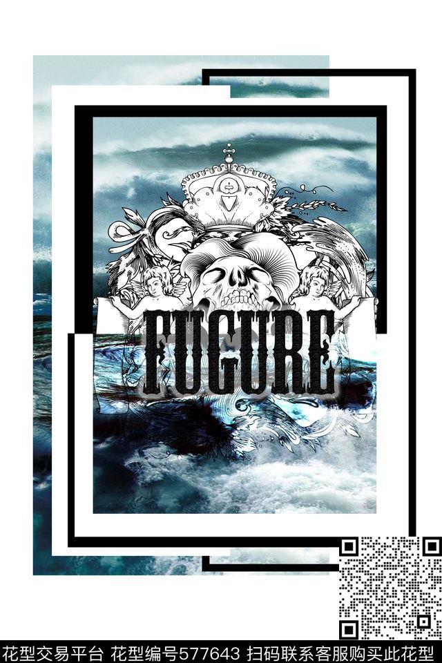 时尚桑窟窿头海洋数码印花华亿平台下载（图片编号: 577643） - 瓦栏（Walan）