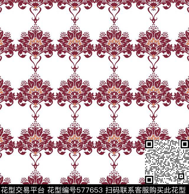 时尚花cdr源文件传统印花华亿平台下载（图片编号: 577653） - 瓦栏（Walan）