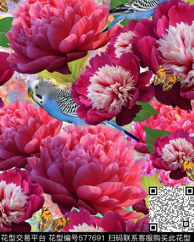 零点--女装花卉时尚数码印花华亿平台下载（图片编号: 577691） - 瓦栏（Walan）