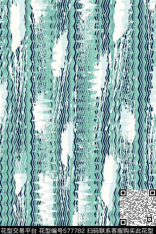 水波肌理剪影时尚小清新传统印花华亿平台下载（图片编号: 577782） - 瓦栏（Walan）