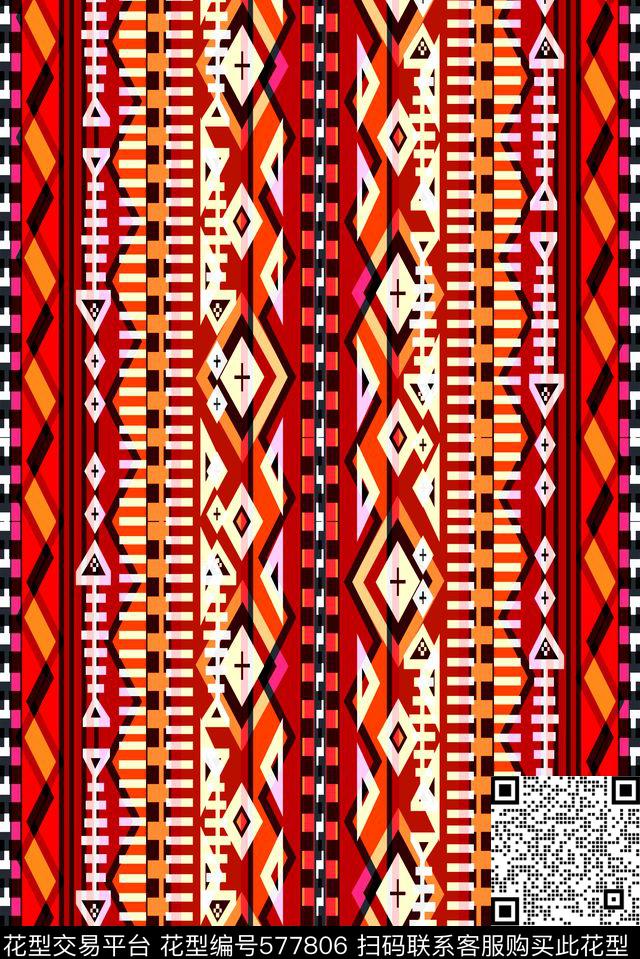 衬衣几何格子几何色块传统印花华亿平台下载（图片编号: 577806） - 瓦栏（Walan）