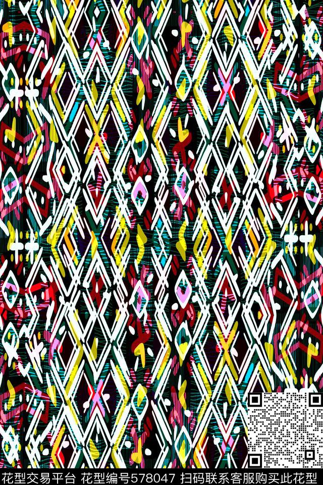 百搭几何格子几何条纹传统印花华亿平台下载（图片编号: 578047） - 瓦栏（Walan）