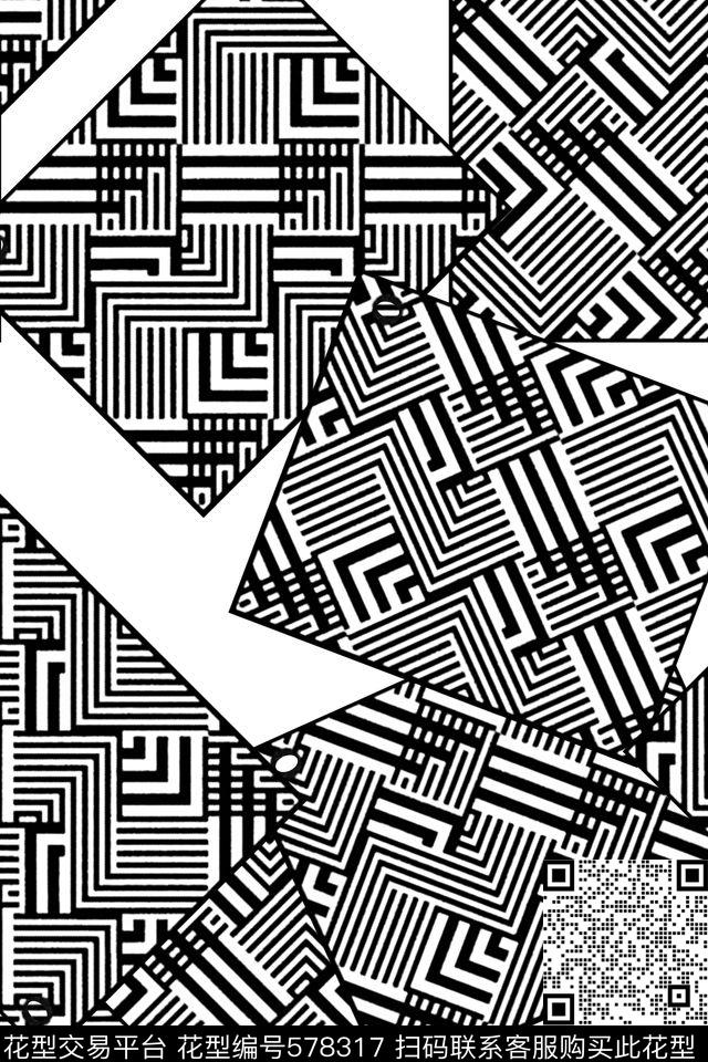 休闲格子传统印花华亿平台下载（图片编号: 578317） - 瓦栏（Walan）