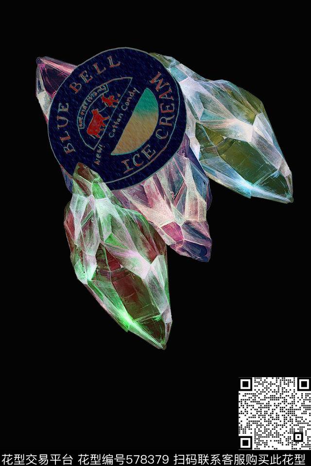 T恤三型钻石肌理英文字母图标数码印花华亿平台下载（图片编号: 578379） - 瓦栏（Walan）