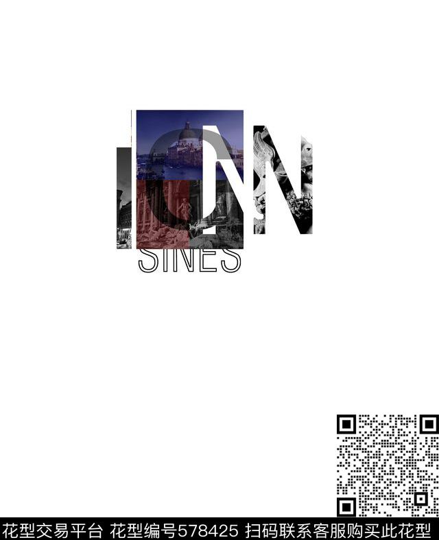 时尚潮流英文都市数码印花华亿平台下载（图片编号: 578425） - 瓦栏（Walan）