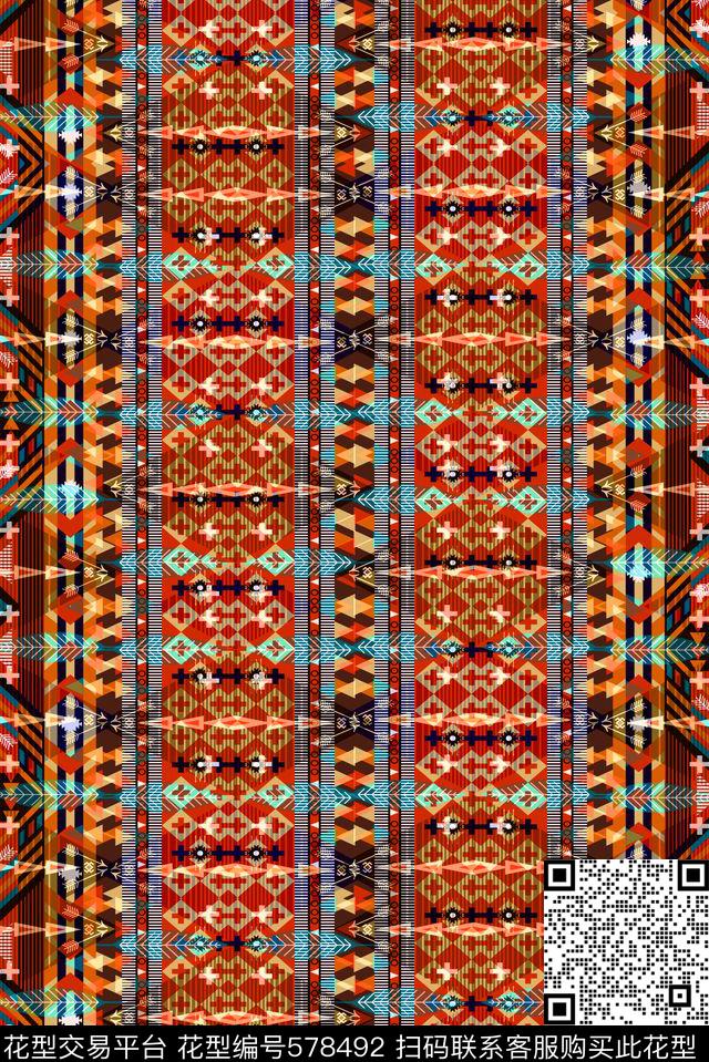 几何格子格子衫几何条纹传统印花华亿平台下载（图片编号: 578492） - 瓦栏（Walan）