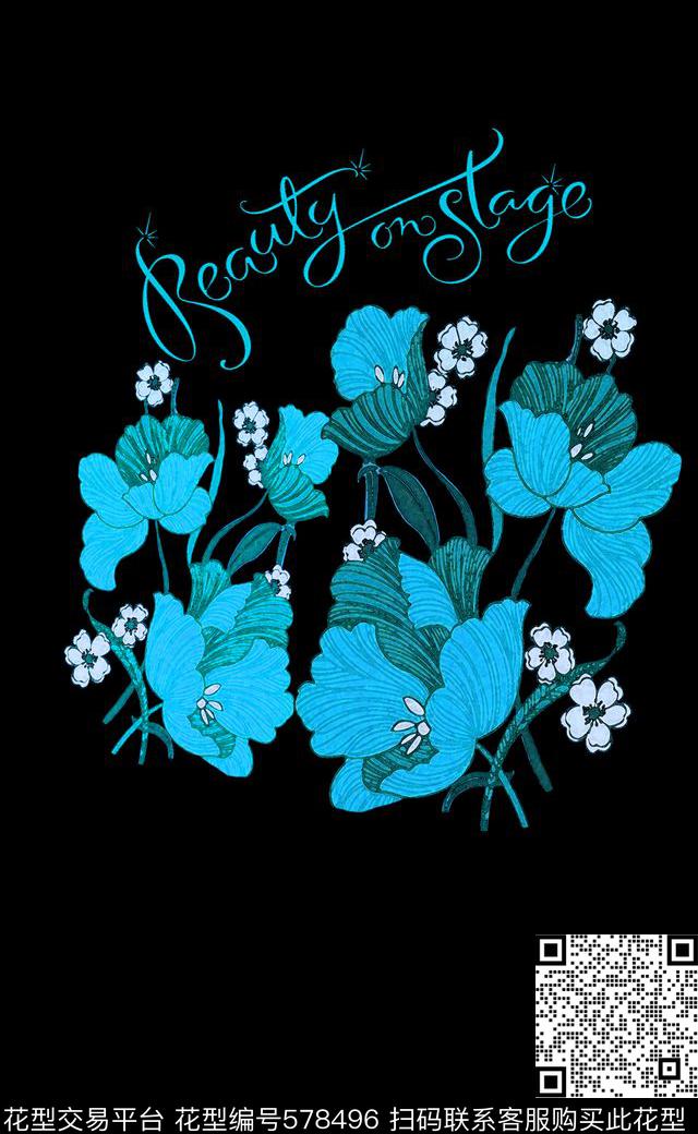 民族风图案罂粟花独幅定位传统印花华亿平台下载（图片编号: 578496） - 瓦栏（Walan）