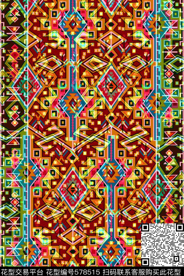 几何格子格子衫几何条纹传统印花华亿平台下载（图片编号: 578515） - 瓦栏（Walan）