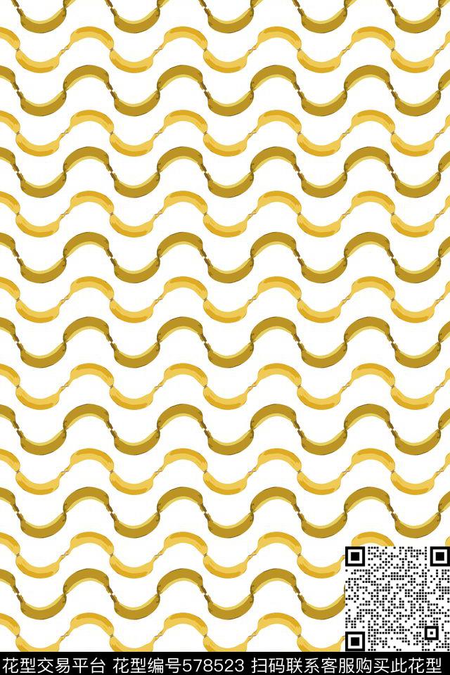 几何水果传统印花华亿平台下载（图片编号: 578523） - 瓦栏（Walan）