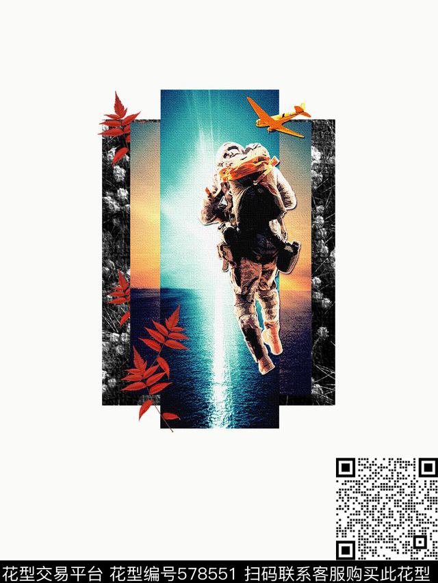 流行时尚旅行者大自然数码印花华亿平台下载（图片编号: 578551） - 瓦栏（Walan）