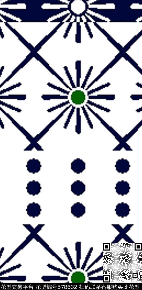 休闲波点条纹撞色传统印花华亿平台下载（图片编号: 578632） - 瓦栏（Walan）