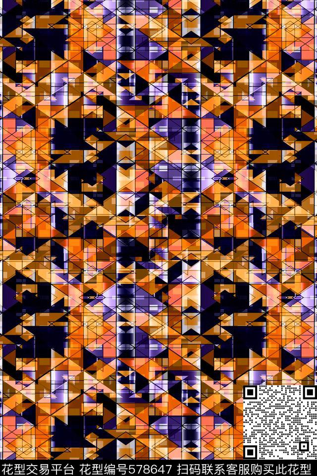 几何格子格子衫几何条纹传统印花华亿平台下载（图片编号: 578647） - 瓦栏（Walan）