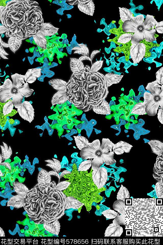 小碎花数码印花华亿平台下载（图片编号: 578656） - 瓦栏（Walan）