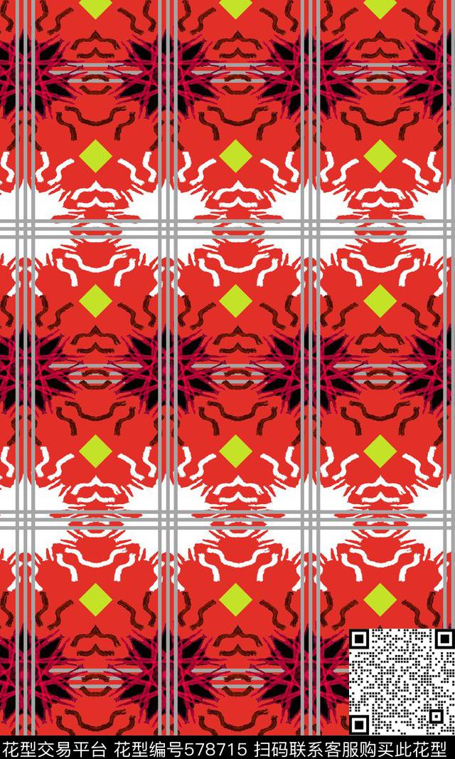民族时尚条纹几何图案传统印花华亿平台下载（图片编号: 578715） - 瓦栏（Walan）