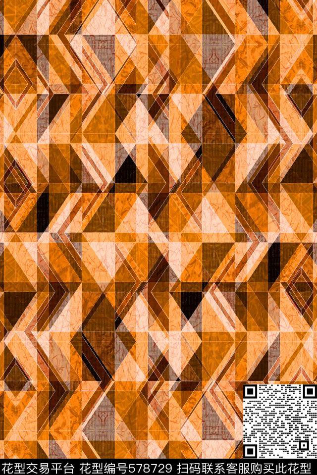 衬衣几何格子男装传统印花华亿平台下载（图片编号: 578729） - 瓦栏（Walan）