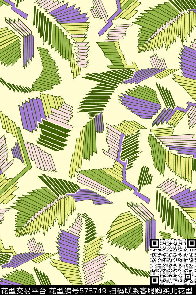 分色三角形不规则几何传统印花华亿平台下载（图片编号: 578749） - 瓦栏（Walan）