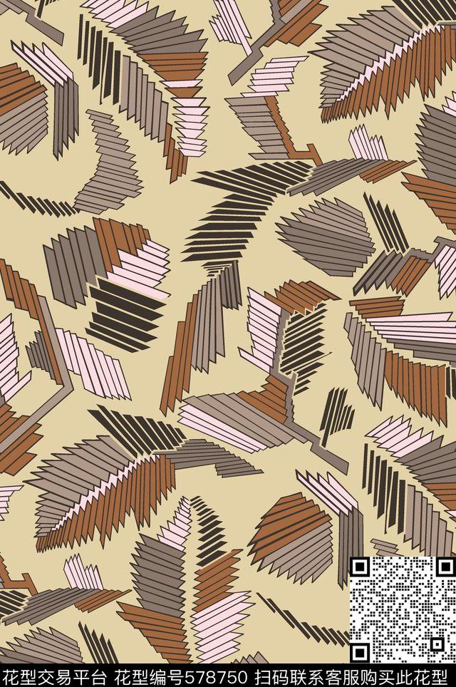 分色三角形不规则几何传统印花华亿平台下载（图片编号: 578750） - 瓦栏（Walan）