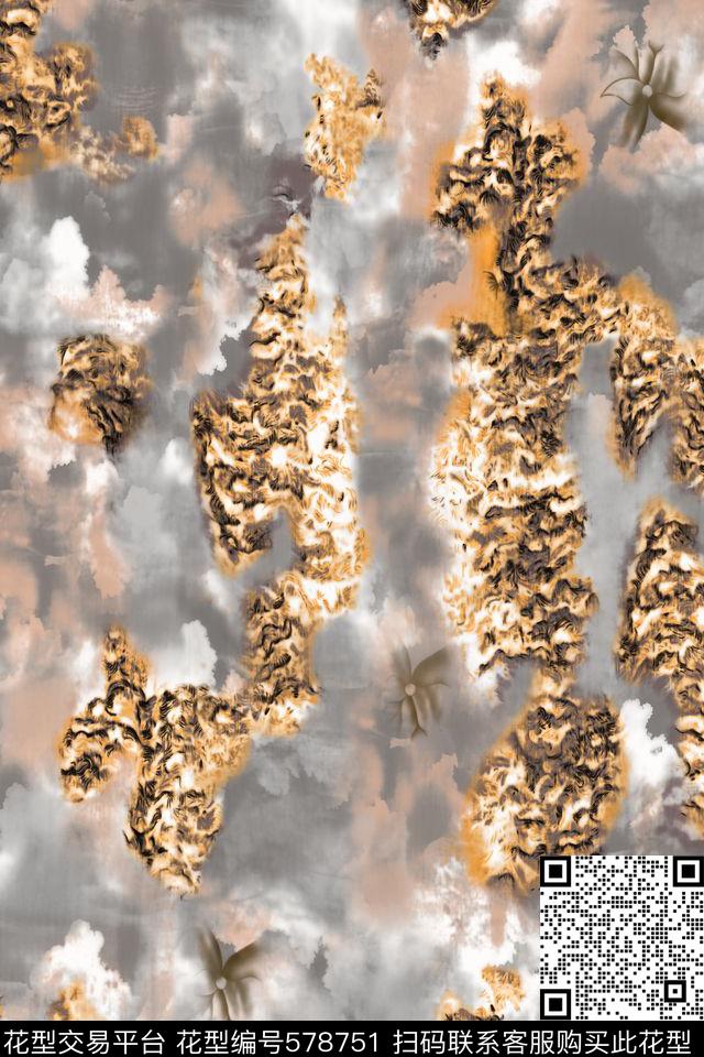 肌理分色手绘传统印花华亿平台下载（图片编号: 578751） - 瓦栏（Walan）