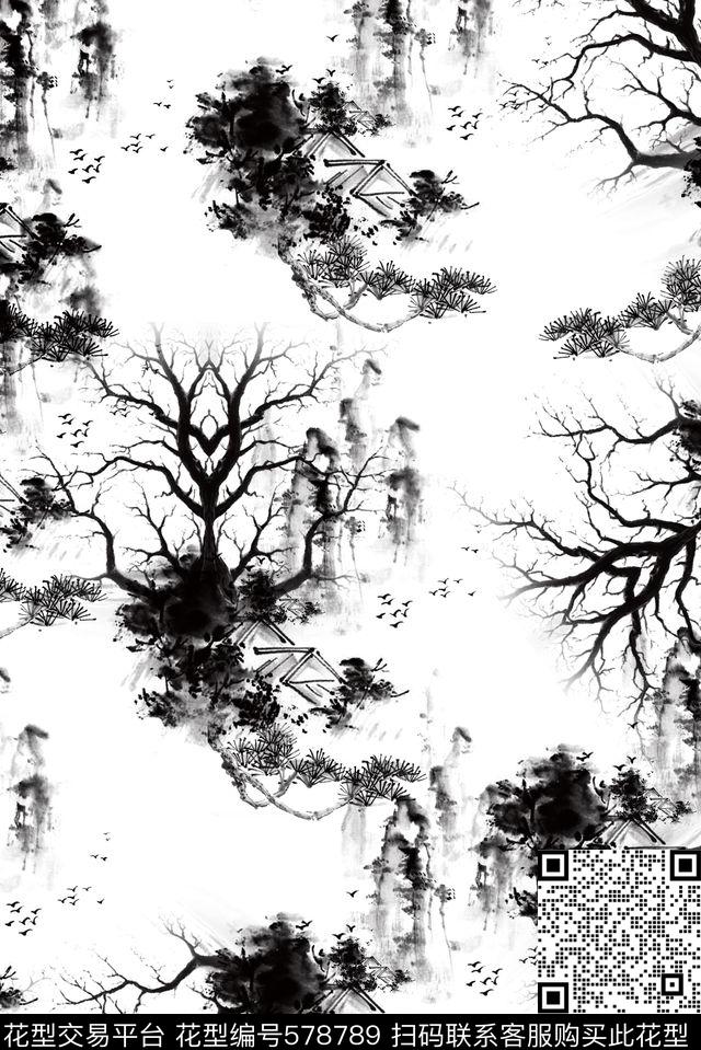 中国风数码印花华亿平台下载（图片编号: 578789） - 瓦栏（Walan）