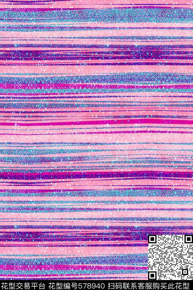 休闲条纹16流行色彩色粉色渐变条纹传统印花华亿平台下载（图片编号: 578940） - 瓦栏（Walan）