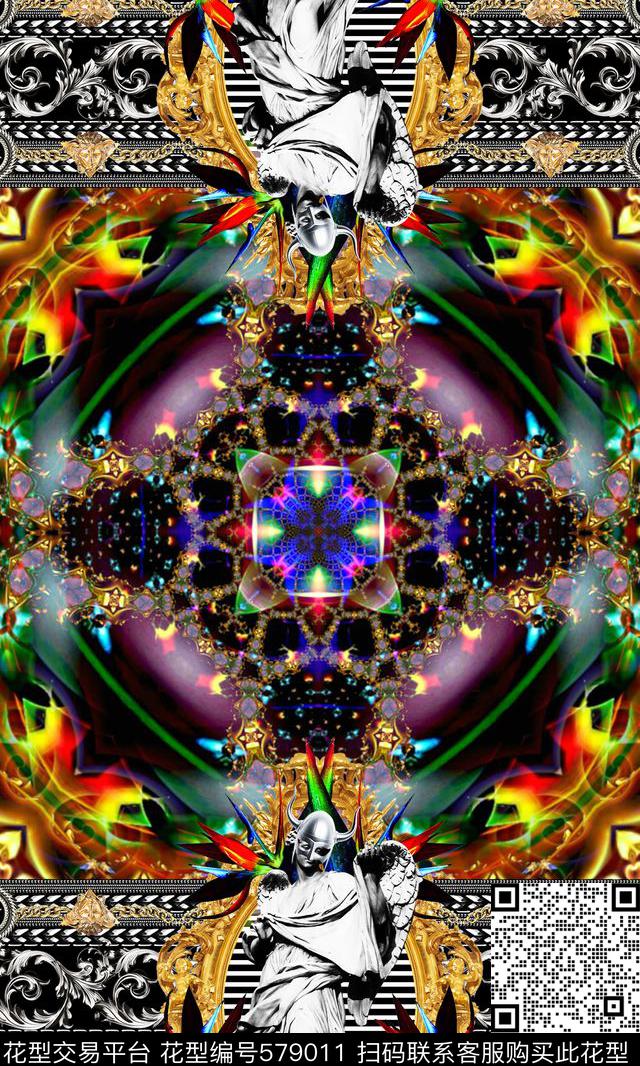 最新时尚流行欧式宫廷欧式花纹数码印花华亿平台下载（图片编号: 579011） - 瓦栏（Walan）