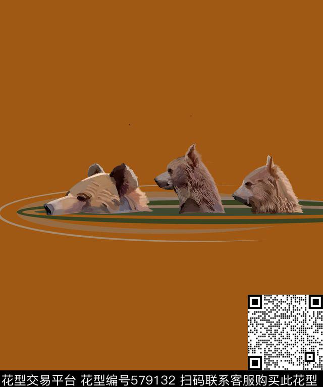 时尚熊个性数码印花华亿平台下载（图片编号: 579132） - 瓦栏（Walan）