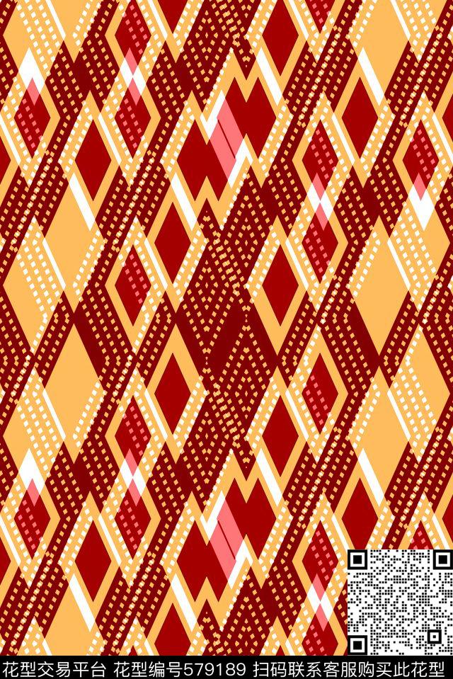 几何格子格子衫几何图形传统印花华亿平台下载（图片编号: 579189） - 瓦栏（Walan）