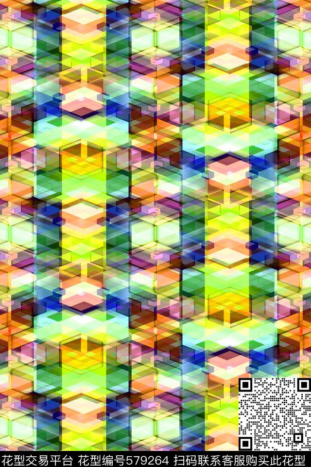 几何格子格子衫几何条纹传统印花华亿平台下载（图片编号: 579264） - 瓦栏（Walan）