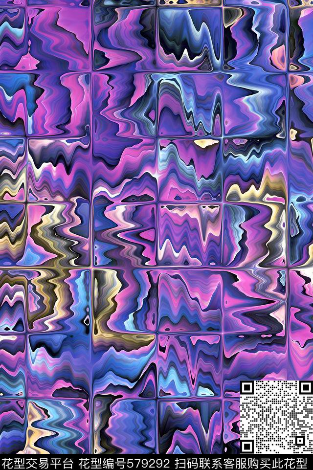 复古油画格子数码印花华亿平台下载（图片编号: 579292） - 瓦栏（Walan）