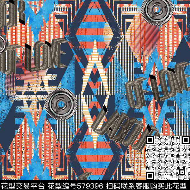 几何艺术抽象艺术数码印花华亿平台下载（图片编号: 579396） - 瓦栏（Walan）