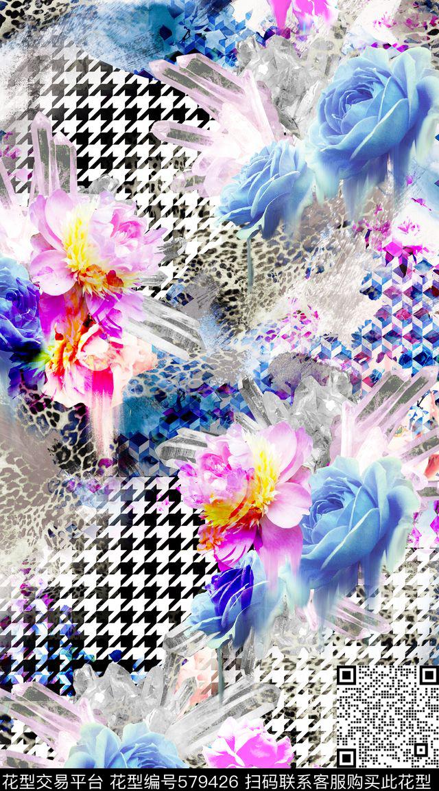 水彩印花服装数码印花华亿平台下载（图片编号: 579426） - 瓦栏（Walan）