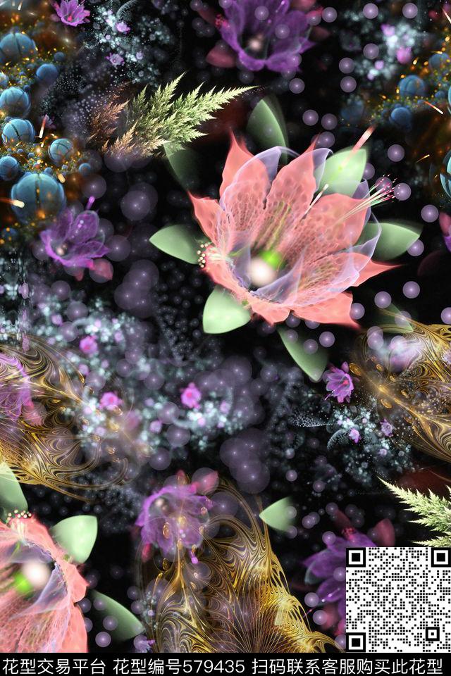 花朵花卉小碎花数码印花华亿平台下载（图片编号: 579435） - 瓦栏（Walan）