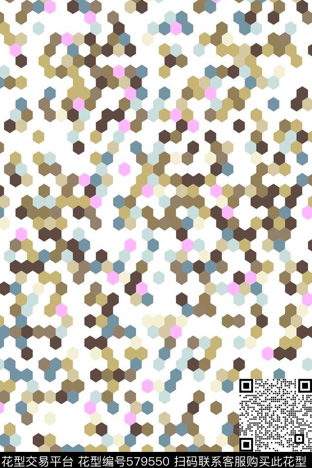 马赛克星座图谱流行色传统印花华亿平台下载（图片编号: 579550） - 瓦栏（Walan）