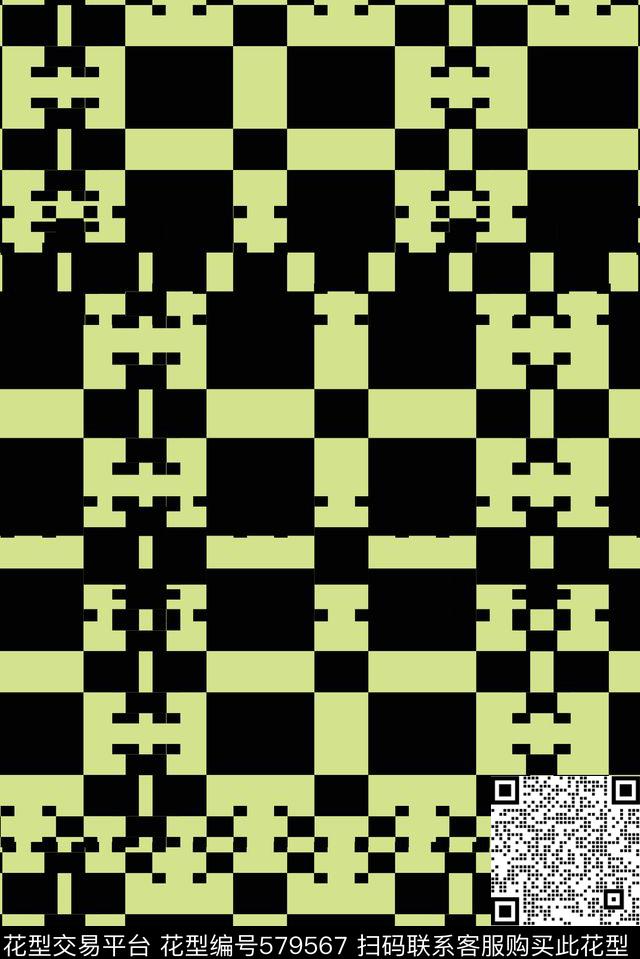 零点--传统零点--男装黑白传统印花华亿平台下载（图片编号: 579567） - 瓦栏（Walan）